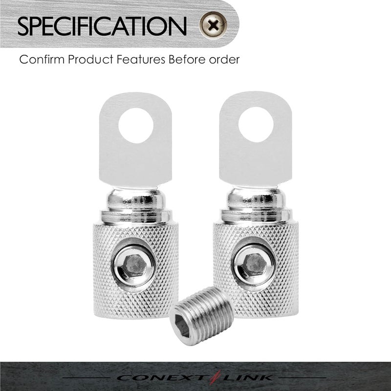 Conext Link RT0N-2 Set Screw Ring Terminal 2 Pack (1/0 Gauge, Nickel) - Image 4